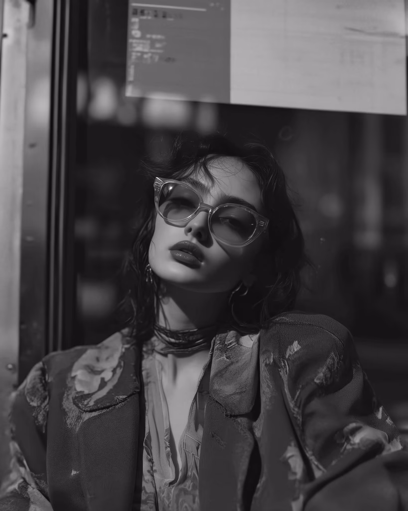 Escena editorial en penumbra